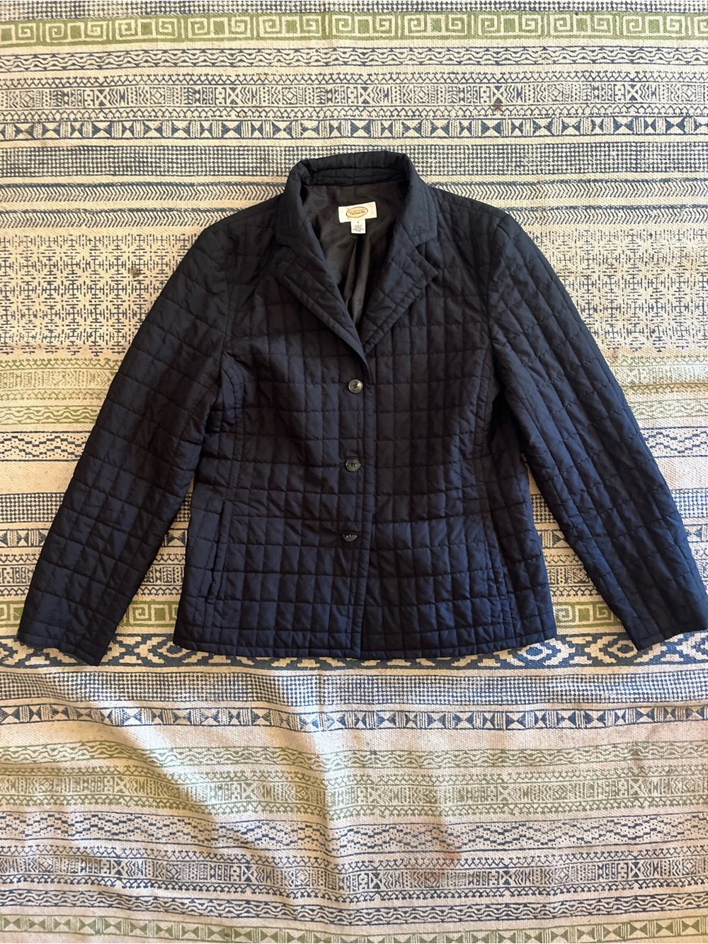 Talbots Quilted Jacket in Black Size Small Like New